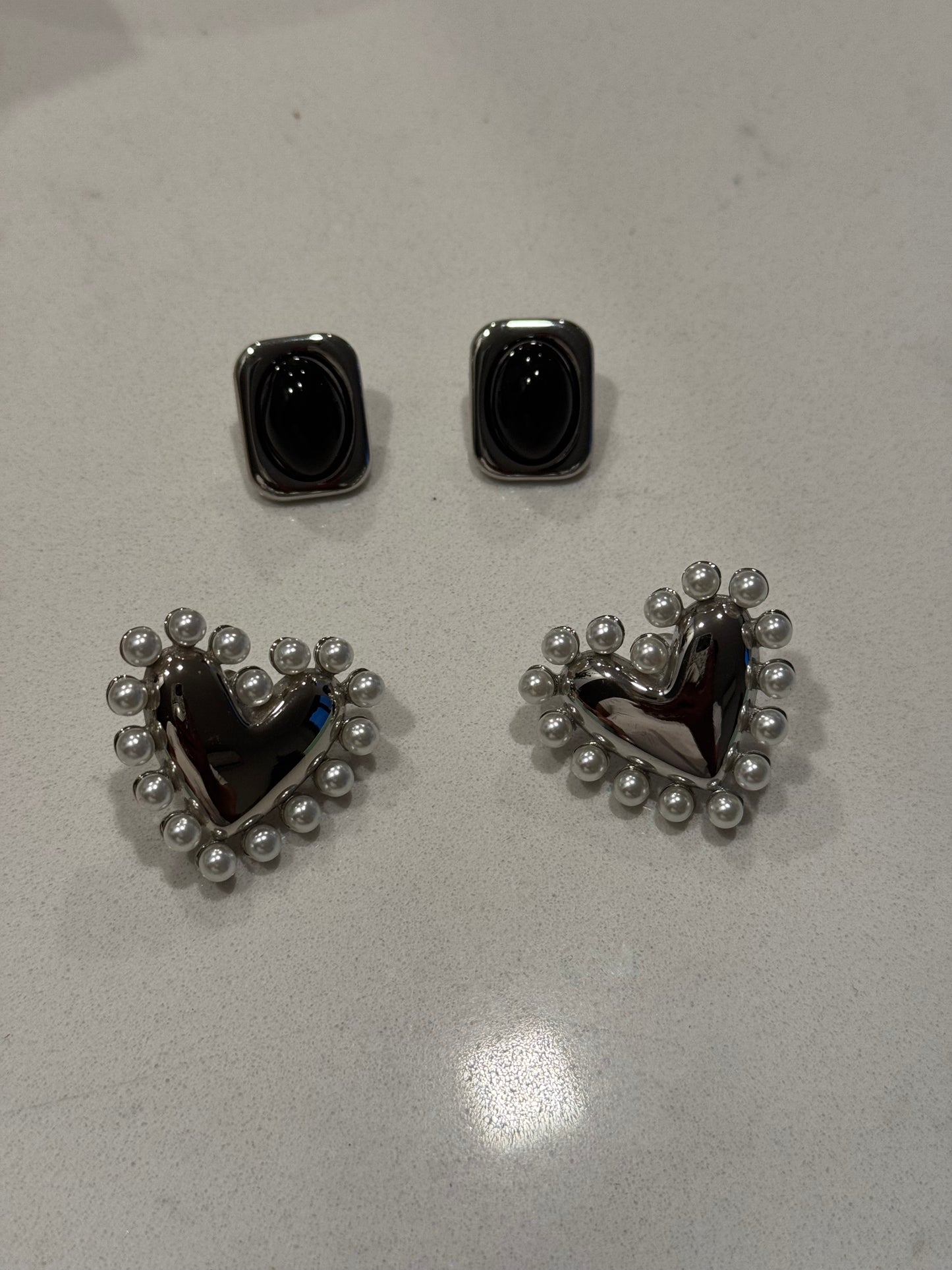 Black Glass earrings