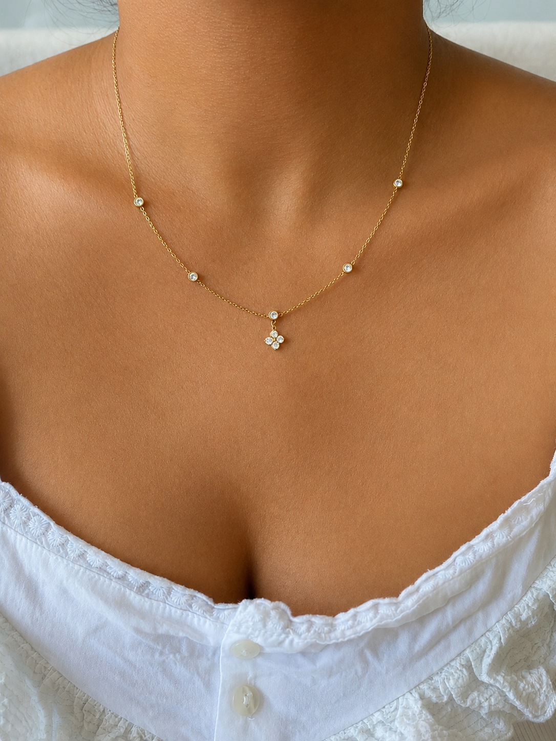 Aura Blossom Station Necklace