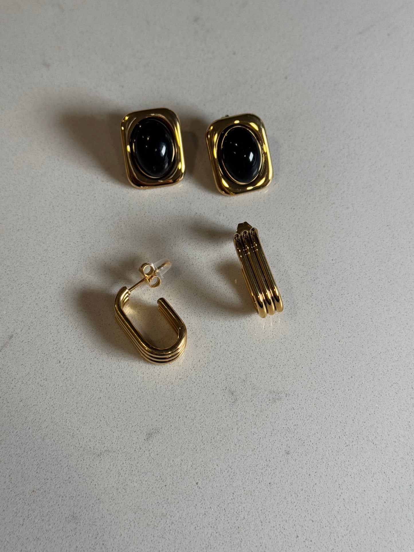 Black Glass earrings