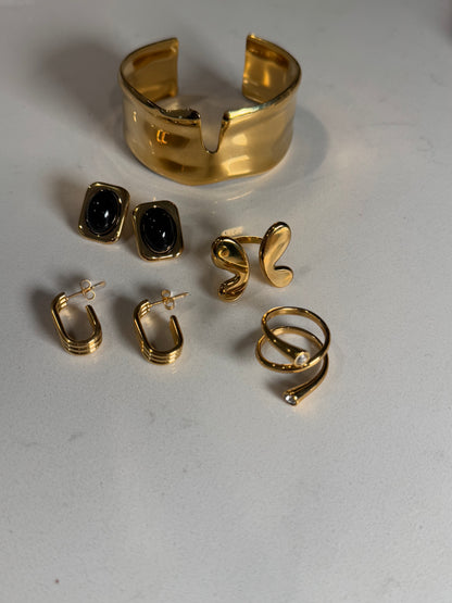 Black Glass earrings