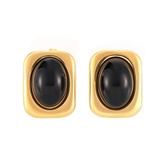 Black Glass earrings