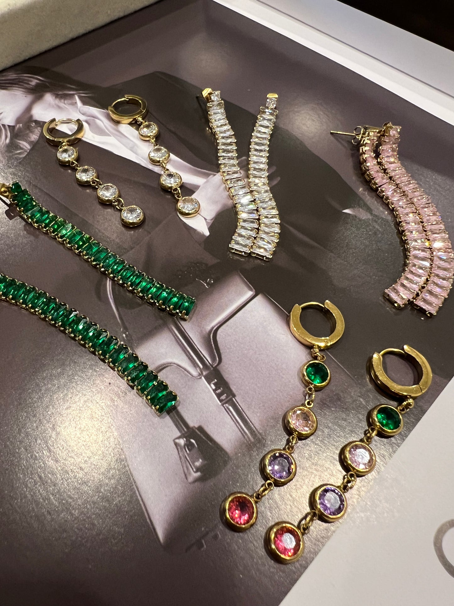 Glass earrings